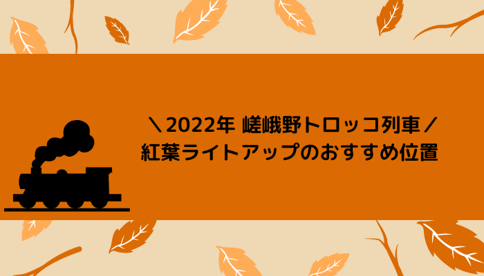 【2022】嵯峨野トロッコ列車の紅葉ライトアップのおすすめ位置